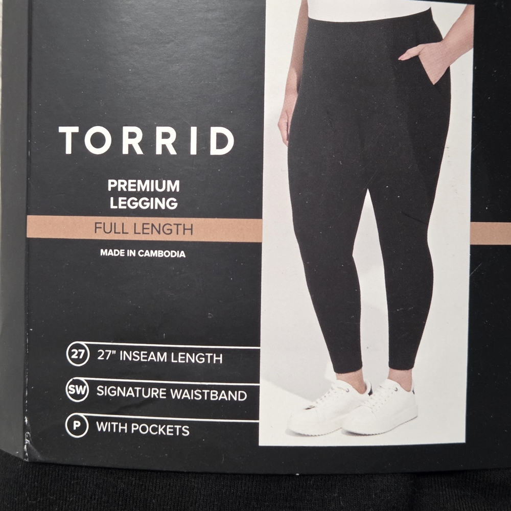 Torrid Black Full Length Leggings With Pockets